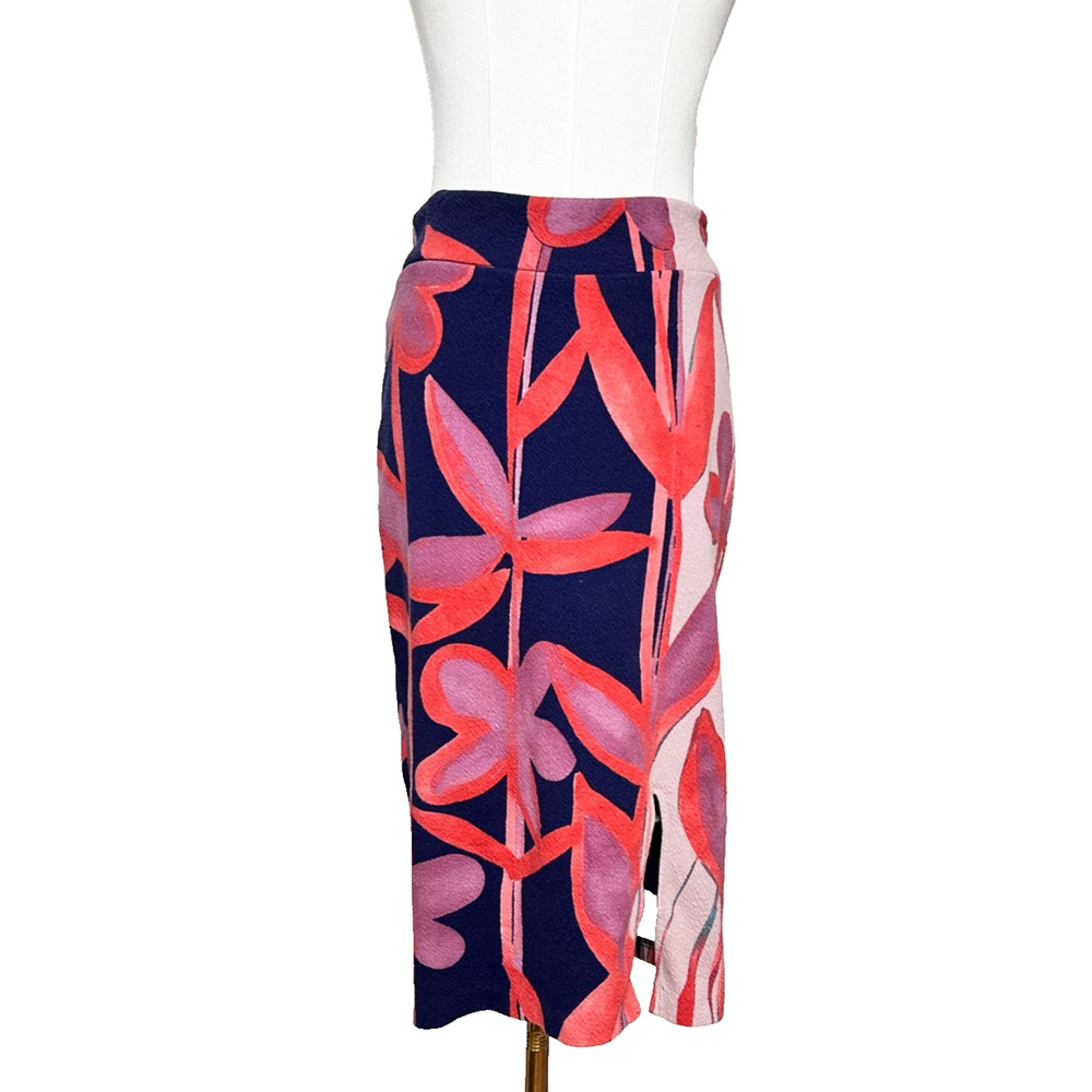 Maeve Anthropologie Cordyline Abstract Floral Stretch Pencil Skirt Small